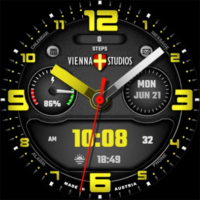 Black Dark Date Watchface VS17 