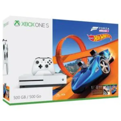 Xbox One S 500GB Forza Horizon 3 + Hotwheels por R$ 999