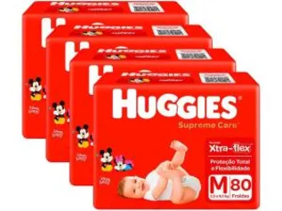 Fralda Huggies Supreme Care M 320 unidades | R$199