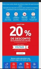 20% OFF em compras de supermercado online | Carrefour