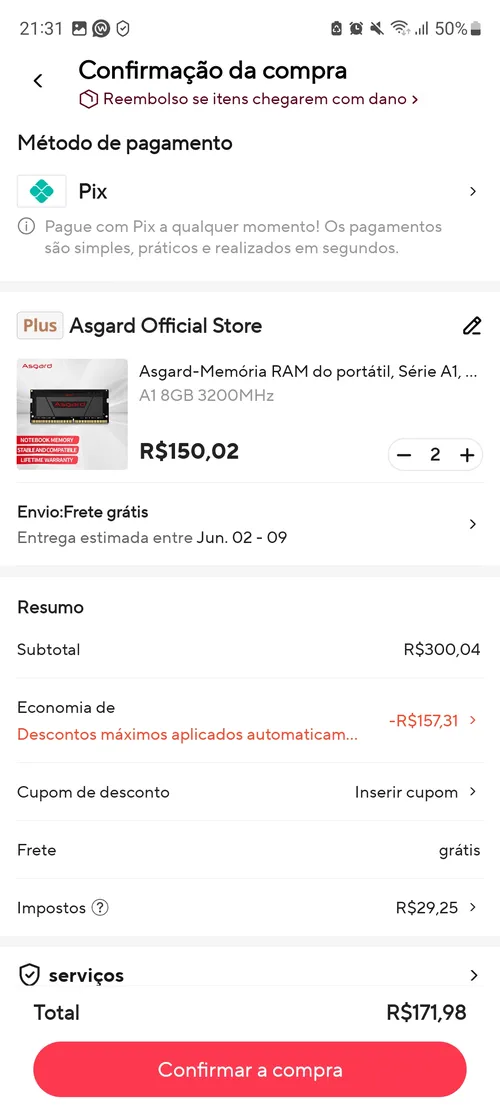 Imagem na descrição da promoção