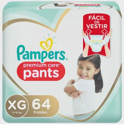 Fralda Pampers pants premium care tam xg 64un