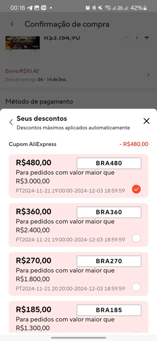 Imagem na descrição da promoção