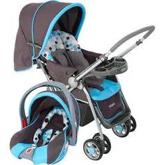 [AME R$ 485] Carrinho de Bebê Travel System Reverse Azul - Cosco | R$ 499