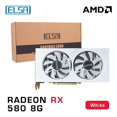 [Imposto Incluso/Moedas] Placa de Vídeo ELSA RX 580 8GB GDDR5 256bit white