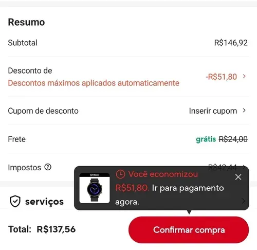 Imagem na descrição da promoção