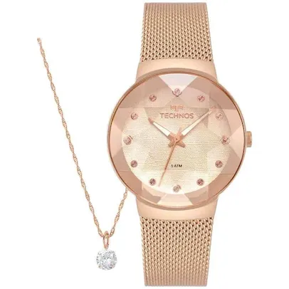 Kit Technos Feminino Crystal Rosé - 2035Mpx/K5t 