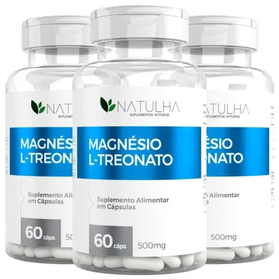 KIT 3x Magnésio L-Treonato 60 cápsulas - Natulha