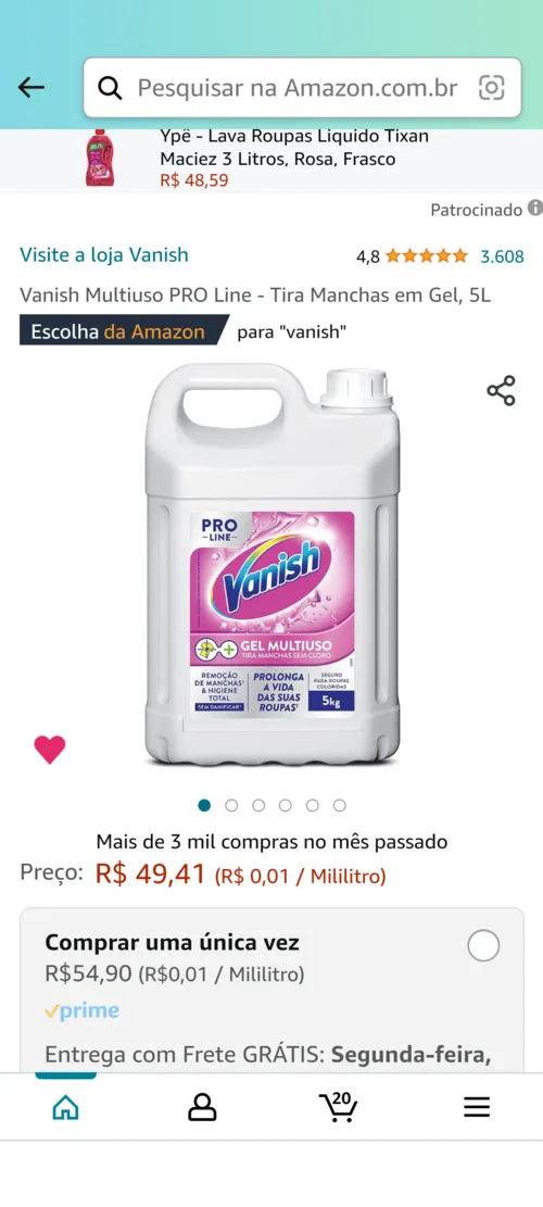 Imagem na descrição da promoção