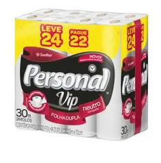 [PRIME] Papel Higiênico VIP Folha Dupla, Personal, 24 unidades