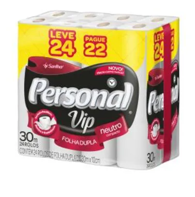 [PRIME] Papel Higiênico VIP Folha Dupla, Personal, 24 unidades