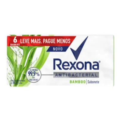 Sabonete Antibacterial Bamboo Rexona 84g com 6 Unidades