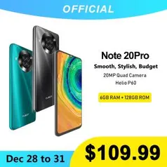 Cubot Note 20 Pro Quad Câmera NFC 8gb RAM + 128gb ROM 6.5" 4200mah 4g lte | R$670