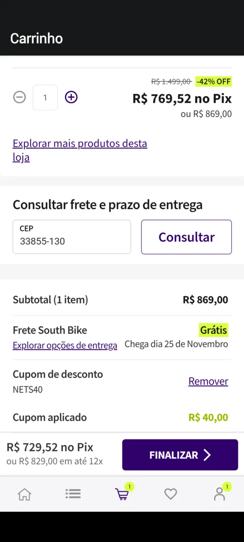 Imagem na descrição da promoção