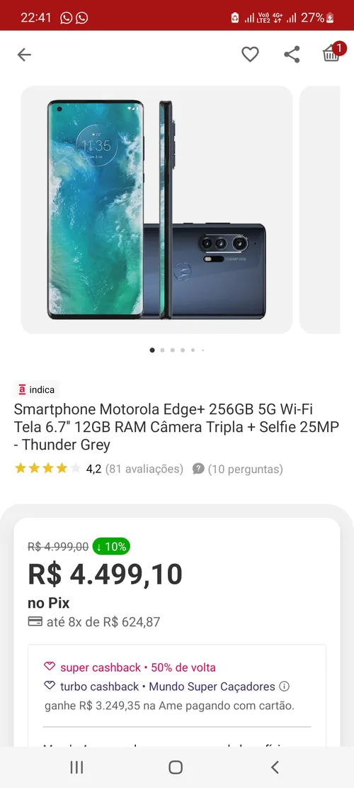 Imagem na descrição da promoção