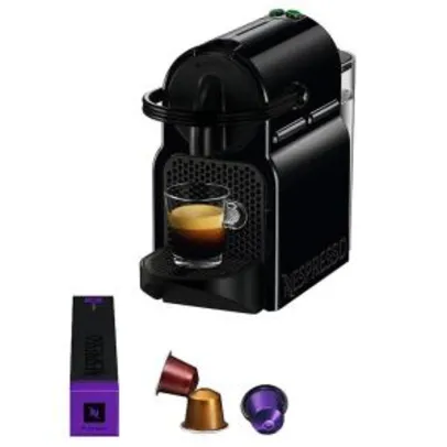 Cafeteira Nespresso Inissia D40 com Kit Boas Vindas - Preta R$191