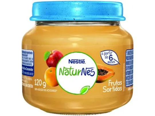 [APP] Papinha NaturNes Nestlé Frutas Sortidas 120g | Leve 4 e pague 1 | R$1