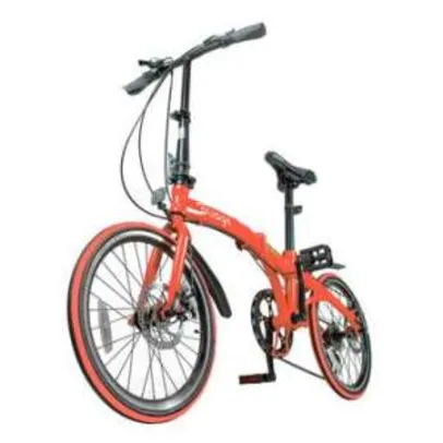 Bicicleta Dobravél Pliage Vermelha / Freio a Disco / 7 marchas / Banco de Couro Sintético por R$ 1190