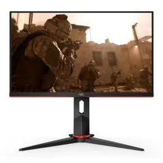 MONITOR GAMER AOC 23.8" IPS 144HZ 1MS FHD FREESYNC VGA/HDMI/DP, 24G2/BK