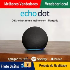 [BR | Moedas] Amazon Echo Dot 5ª geração com Alexa e com o melhor som - Preta, Azul ou Branca