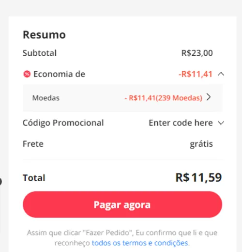 Imagem na descrição da promoção