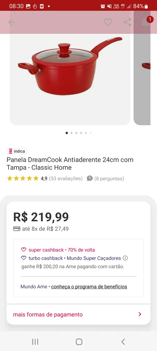 Imagem na descrição da promoção