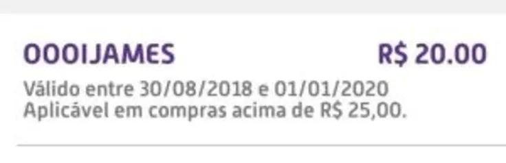 [Curitiba - Santos - SP] R$20 OFF em Compras acima de R$25