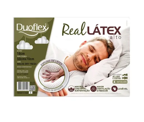 [2 unidades] Travesseiro Duoflex látex