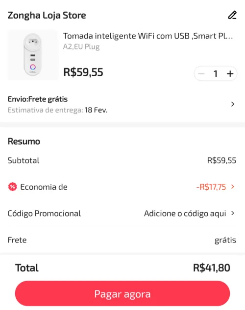 Imagem na descrição da promoção