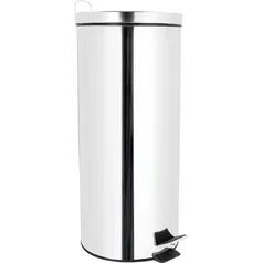 [AME SC R$ 31,49] Lixeira Inox 28L - Casual Home