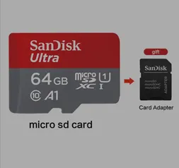 [NOVOS USUÁRIOS] Cartão de memória SanDisk 64 gb - AliExpress | R$ 6