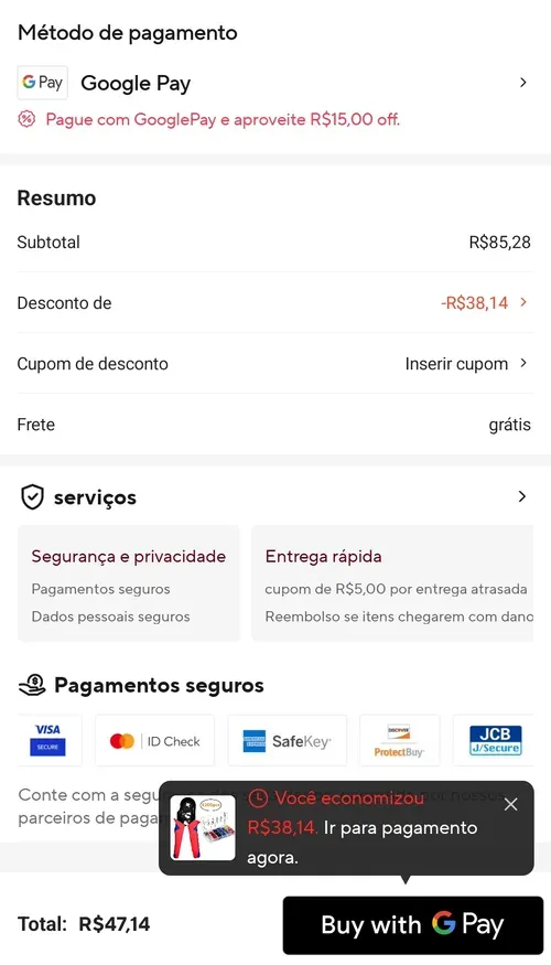 Imagem na descrição da promoção