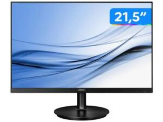 (APP+CLUBE DA LU) Monitor para PC Philips Série V8 221V8 21,5” LED - Widescreen Full HD HDMI VGA | R$521
