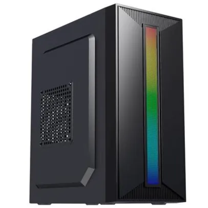 Gabinete Gamer Bluecase Mini Tower, Sem Fonte, RGB, mATX, mITX, 1x Fan, Preto - BG-041