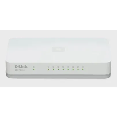 Switch 8 Portas 10/10/1000 mbps Gigabit DGS-1008A D-Link