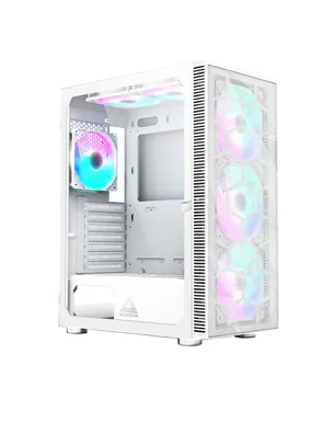 Gabinete Gamer Montech x3 MESH, Mid Tower, White, ATX, Com 6 Fans RGB, Vidro Temperado, X3 MESH (W)