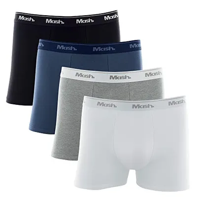 Kit 4 Cuecas Boxer Cot El Rep., Mash, Masculino