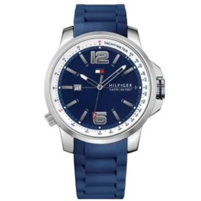 Relógio tommy hilfiger masculino borracha azul - 1791220 - R$440