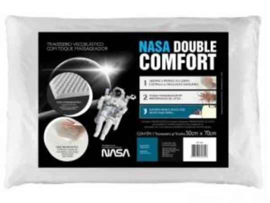 Travesseiro com espuma Viscoelástica - Fibrasca NASA Double Confort | R$20