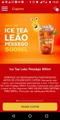 [GRÁTIS] Ice Tea Leão Pêssego 500ml no McDonald’s App