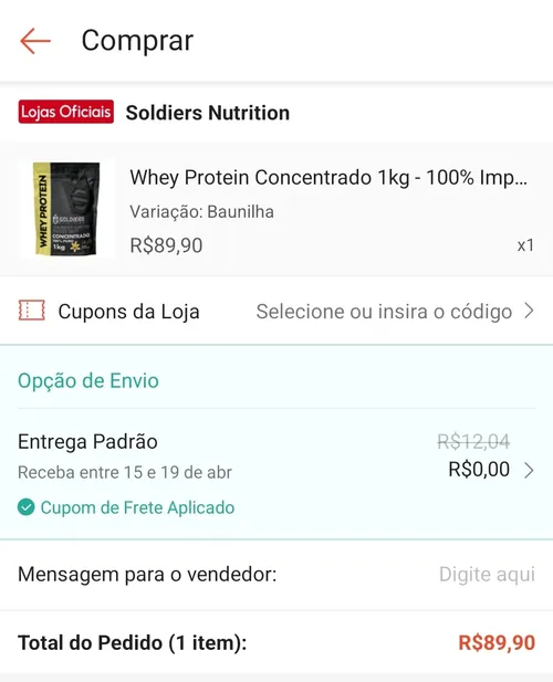 Imagem na descrição da promoção