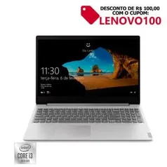 Notebook Lenovo S145 Intel Core i3-1005G1 4GB 1TB 15,6" HD Windows 10 Home, Prata | R$ 3099