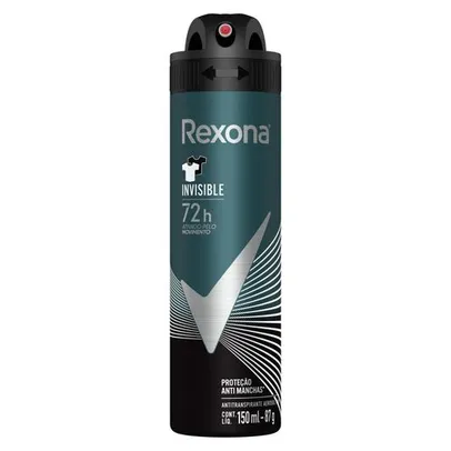 [Ame 8,99] Desodorante Antitranspirante Aerosol Rexona Men Invisible 150ML