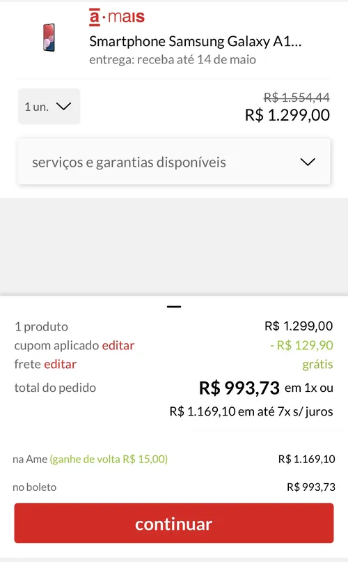 Imagem na descrição da promoção