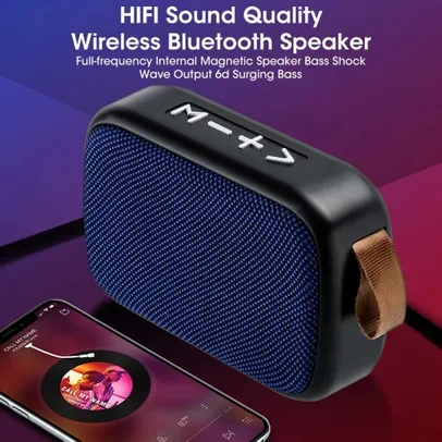 Mini alto-falante Bluetooth sem fio, Subwoofer portátil ao ar livre, Cartão de pano