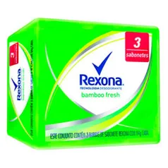 Kit Sabonete em Barra Rexona Bamboo Fresh 84g 3 Unidades