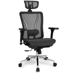 Cadeira DT3 Office Moira, Até 150kg, Apoio de Cabeça e Braço 3D, Cilindro Classe 4, Preto - 11214-9