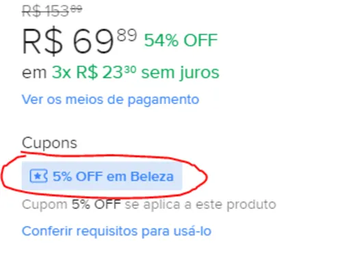 Imagem na descrição da promoção