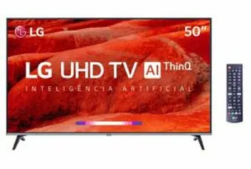 Smart TV 4K LG LED 50” com Inteligência Artificial, Upscaler 4K, WebOS 4.5, 4K HRD Ativo e Wi-Fi - 50UM7510PSB