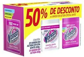 [PRIME + Recorrência] Vanish Tira Manchas Oxi Action Kit com 1 Pink 450 g e 1 Crystal White 450 g